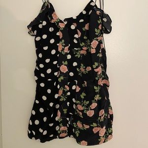 For Love and Lemons polka dot and floral dress